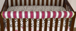 Photo 2 Hottsie Dottsie White and Pink Stripe Fabric- 3yds.