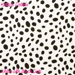 Photo 1 Hottsie Dottsie White Background w/ Black Dots Print Fabric- 3yds.