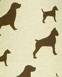 Houndstooth Dog Printed Pattern Fabric - 3 yds.