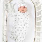 Hugs and Kisses Printed Baby Swaddle Blanket