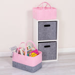 Photo 3 Ice Pink and Light Gray Felt Essential Storage Tote