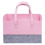 Photo 1 Ice Pink and Light Gray Felt Essential Storage Tote