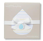 Photo 1 Jacquard Muslin Swaddle Blanket - Blue Multi Stripe