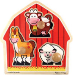 Photo 1 Jumbo Knob Puzzle - Barnyard Animals