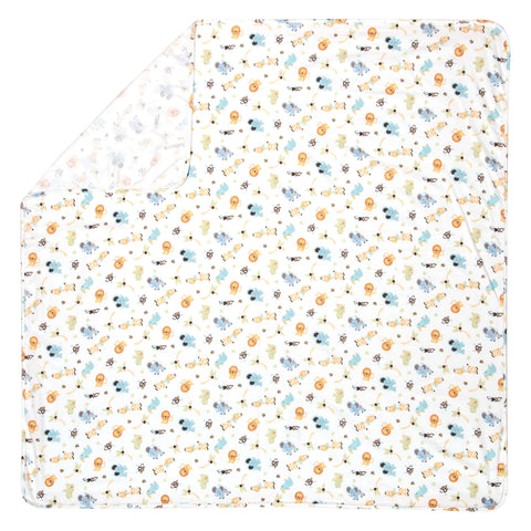Jungle Friends Scatter Flannel Swaddle Blanket