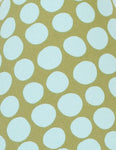 Photo 1 Lagoon Turquoise and Green Polka Dot Fabric - 3yds