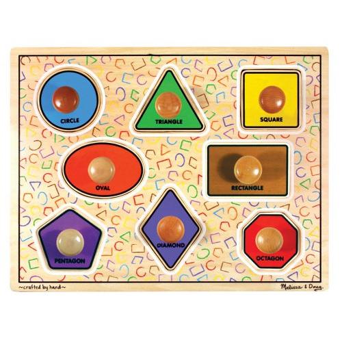 Large Jumbo Knob Puzzle - Shapes
