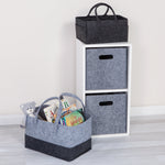 Photo 4 Light and Dark Gray Felt Essential Storage Tote