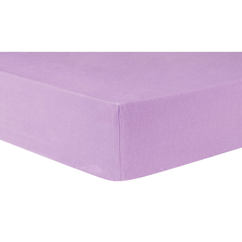 Lilac Deluxe Flannel Fitted Crib Sheet