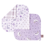 Photo 2 Llamas and Unicorns 2 Pack Reversible Flannel Bandana Bib Set