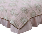 Photo 3 Lollipops & Roses 5 Pc Floral Twin  Bed Set (Dust Ruffle, Quilt, 1 Pillow Case, 1 Pillow Sham, 1 Throw Pillow)