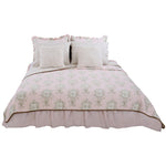 Photo 8 Lollipops & Roses 8 Pc Floral Queen Bed Set (Dust Ruffle, Quilt, 2 Pillow Case, 2 Pillow Sham, 2 Throw Pillow)