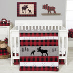 Photo 1 Lumberjack Moose 3 Piece Crib Bedding Set