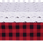 Photo 4 Lumberjack Moose 3 Piece Crib Bedding Set