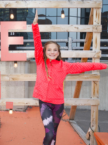 MINKY BUBBLE HOODIE - SUGAR CORAL