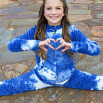 MINKY BUBBLE HOODIE - VERY PERI TIE DYE