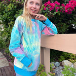 MINKY CREWNECK TOP - COTTON CANDY TIE DYE