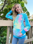 Photo 2 MINKY CREWNECK TOP - COTTON CANDY TIE DYE