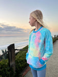 Photo 3 MINKY CREWNECK TOP - COTTON CANDY TIE DYE