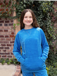 Photo 1 MINKY CREWNECK TOP - INSPIRATION BLUE