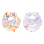 Photo 2 Mint Jungle 2 Pack Reversible Flannel Bandana Bib Set
