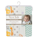 Photo 2 Mint Jungle 4 Pack Flannel Blankets