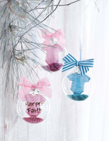 Mud Pie Christmas Baby Crawler Ornament Blue