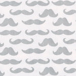 Photo 2 Mustaches Deluxe Flannel Fitted Crib Sheet