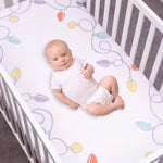 Photo 2 My Tiny Moments Holiday Lights Flannel Photo Op Fitted Crib Sheet