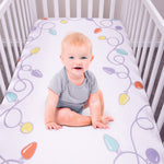 Photo 3 My Tiny Moments Holiday Lights Flannel Photo Op Fitted Crib Sheet