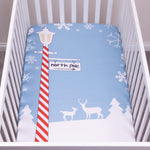 Photo 4 My Tiny Moments North Pole Flannel Photo Op Fitted Crib Sheet