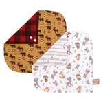 Photo 2 Northwoods 2 Pack Reversible Flannel Bandana Bib Set