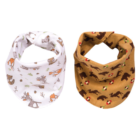 Northwoods 2 Pack Reversible Flannel Bandana Bib Set