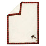 Photo 2 Northwoods Moose Framed Coral Fleece Baby Blanket