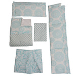 Photo 3 Nursery Crib Set Sweet and Simple Aqua/Blue 4 PC Collection