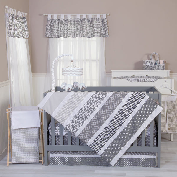 Ombre Gray 5 Piece Bedding Set