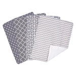 Ombre Gray Bouquet 4 Pack Burp Set