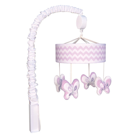 Orchid Bloom Chevron Musical Mobile