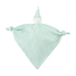 Photo 1 Organic Cotton Aqua Stripe Baby Hanky Doll