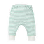 Photo 1 Organic Cotton Baby Aqua Stripe Harem Pant