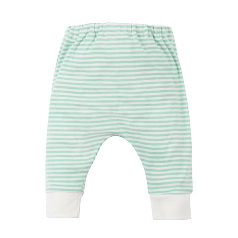 Organic Cotton Baby Aqua Stripe Harem Pant