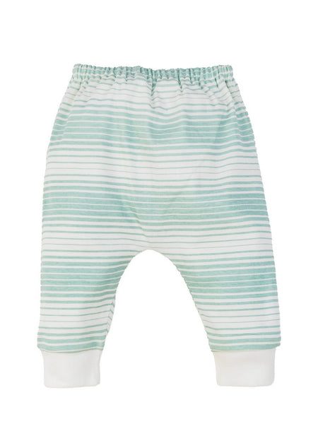 Organic Cotton Baby Harem Pant - Sea Breeze Ombre Stripe