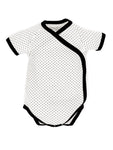 Photo 1 Organic Cotton baby short sleeve side snap bodysuit with polka dot print