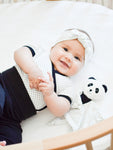 Photo 2 Organic Cotton baby short sleeve side snap bodysuit with polka dot print