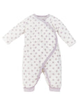 Photo 1 Organic Cotton Baby Side Snap Kimono - Lavender Dot