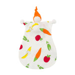 Photo 1 Organic Cotton Big Veggie Print Muslin Sleeping Doll Lovey