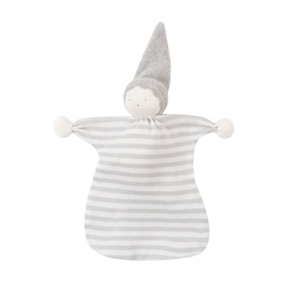 Organic Cotton Gray Stripe Sleeping Doll Lovey