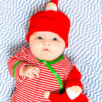 Organic Cotton Santa Holiday Baby Beanie
