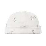 Photo 1 Organic Cotton Unisex Stork Print Baby Beanie Hat