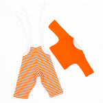 Organic Cotton Waldorf Inspired Jill Dress Up Doll-Multicolor Stripe